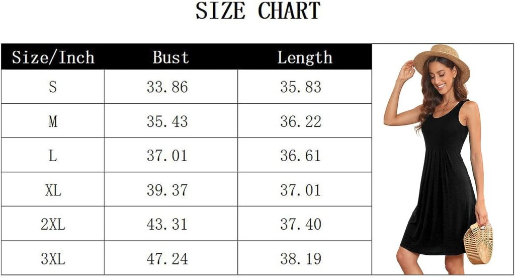 Akihoo Women Summer Casual Sleeveless Midi Plain Pleated Tank Vest Dresses S-3XL