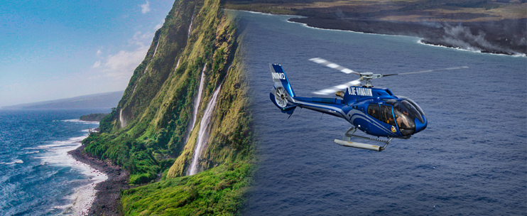 Blue Hawaiian Helicopters offers a Big Island Spectacular helicopter tour