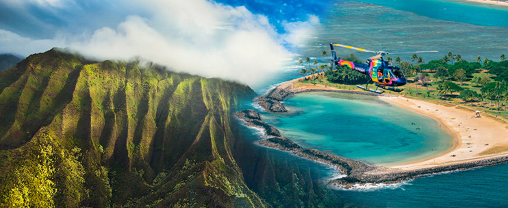 Explore Oahus South Shore on a 30-Minute Rainbow Helicopter Tour