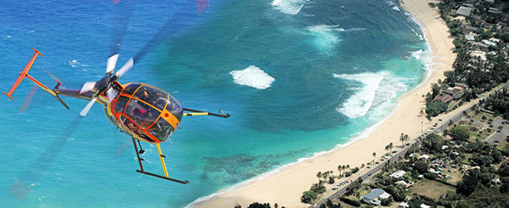 Paradise Helicopters offers a North Shore Adventure Tour in Hawaii