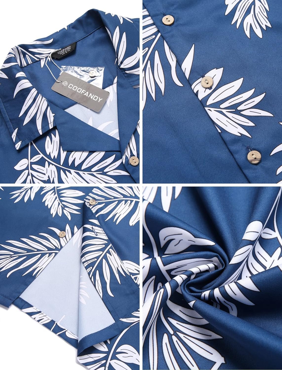 COOFANDY Mens Hawaiian Shirt Short Sleeve Beach Tropical Shirts Summer Casual Button Down Shirts COOFANDY Mens Hawaiian Shirt Short Sleeve Beach Tropical Shirts Summer Casual Button Down Shirts