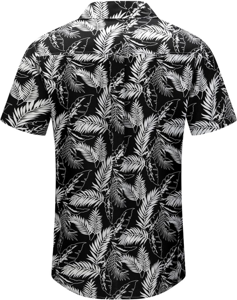 JEKAOYI Mens Hawaiian Shirts Unisex Floral Hawaiian Button Down Shirts Casual Summer Beach Shirts for Men