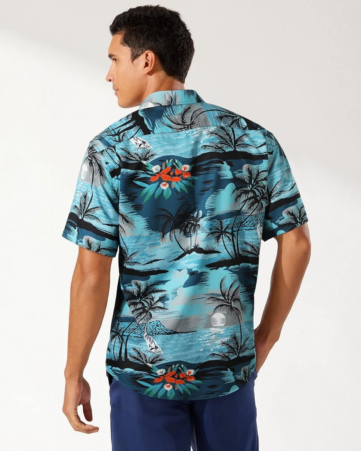 Mens Short Sleeve Hawaiian Shirts Casual Floral Button Down Tropical Shirt Summer Holiday Beach Aloha Hawaii Shirt&acirc;&euro;&brvbar;