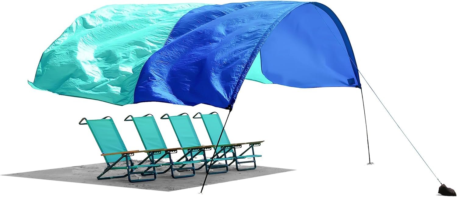 Shibumi Shade®, Worlds Best Beach Shade, The Original Wind-Powered® Beach Canopy, Provides 150 Sq. Ft. of Shade, Compact Easy to Carry, Sets up in 3 Minutes, Designed Sewn in America Shibumi Shade®, Worlds Best Beach Shade, The Original Wind-Powered® Beach Canopy, Provides 150 Sq. Ft. of Shade, Compact Easy to Carry, Sets up in 3 Minutes, Designed Sewn in America