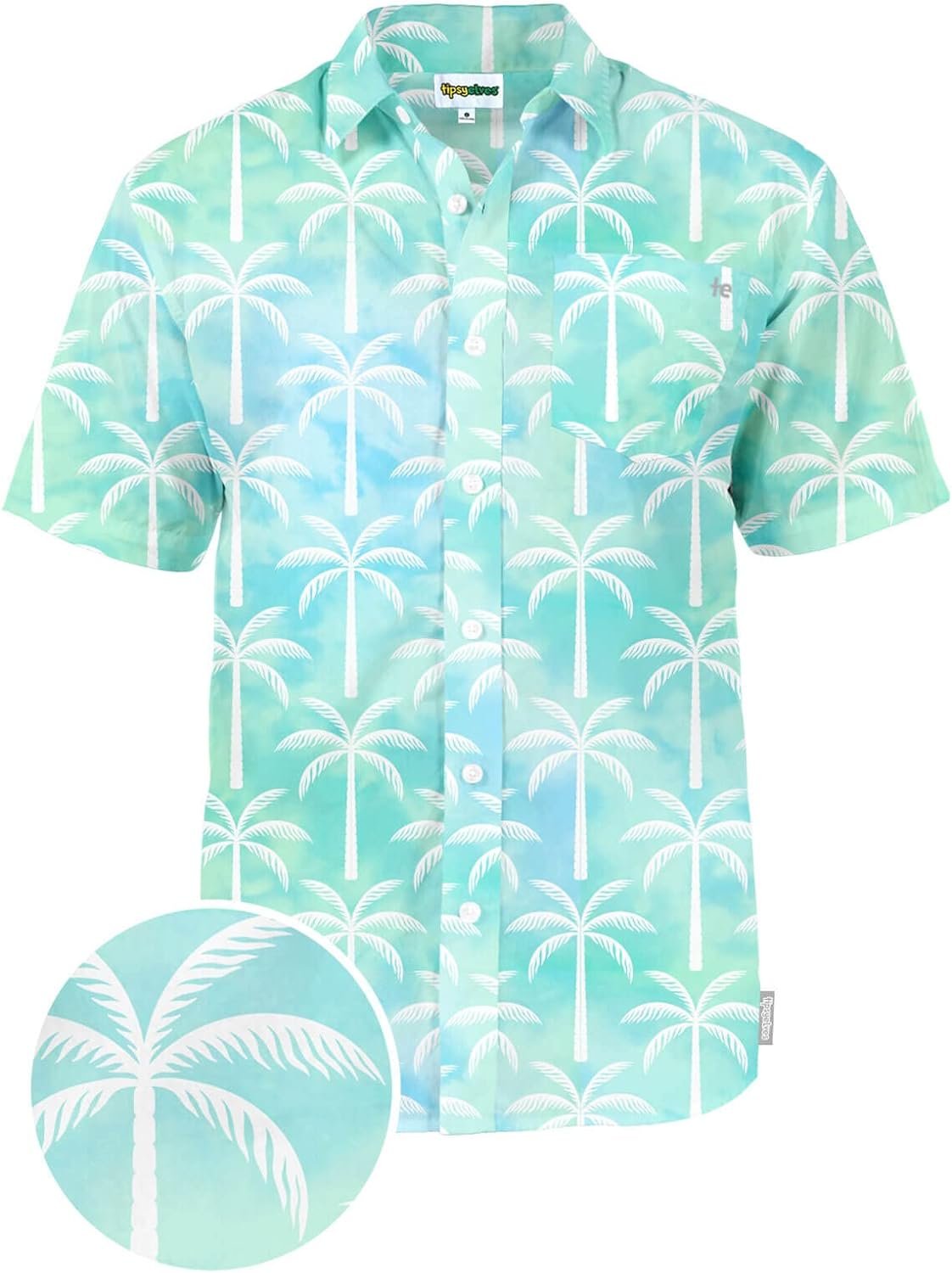 Tipsy Elves Mens Hawaiian Shirts - Vacation Beach Shirts for Men - Tropical Short Sleeve Mens Summer Shirts