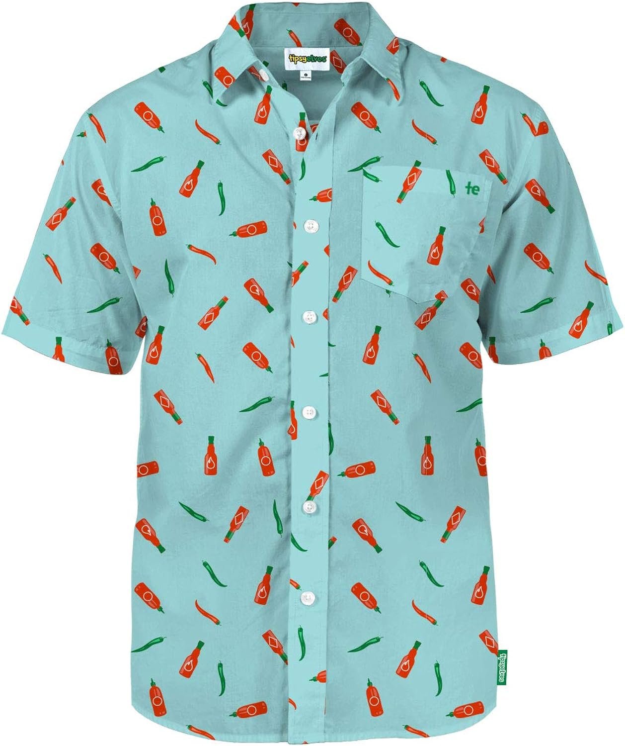 Tipsy Elves Mens Hawaiian Shirts - Vacation Beach Shirts for Men - Tropical Short Sleeve Mens Summer Shirts