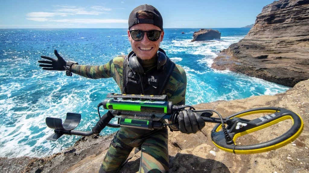 Scuba Diving One of Hawaiis Most Dangerous Cliff Side for Sunken Treasure! (Spitting Caves)