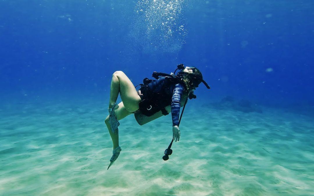 Her first shore dive – Electric Beach Oahu