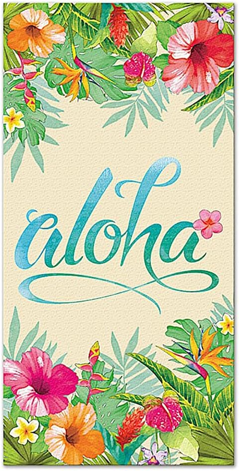 Welcome to the Islands Hawaiian Beach Towel Aloha Floral