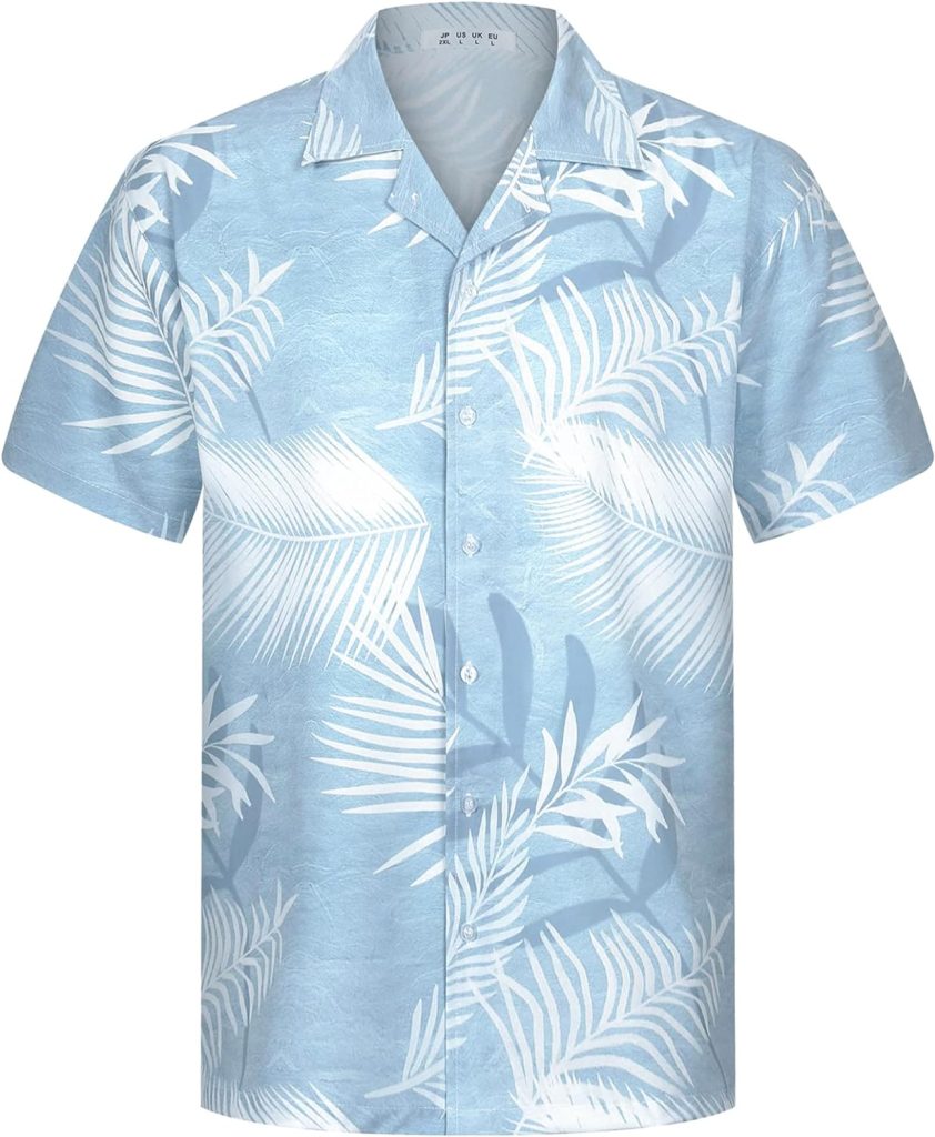 APTRO Mens Hawaiian Shirts Short Sleeve Beach Vacation Casual Shirts Aloha Button Down Shirts