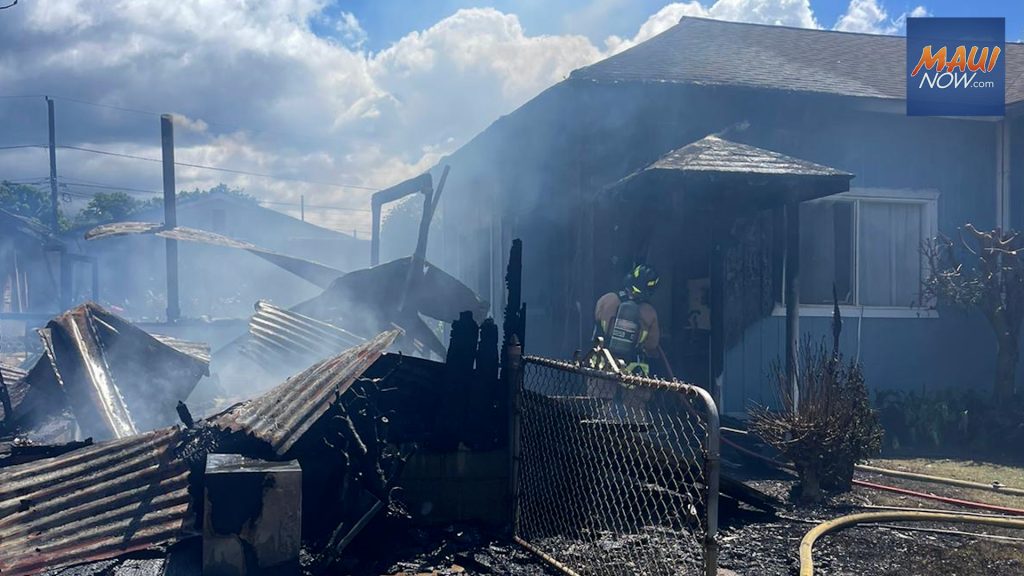 Four displaced from structure fire in Hāliʻimaile